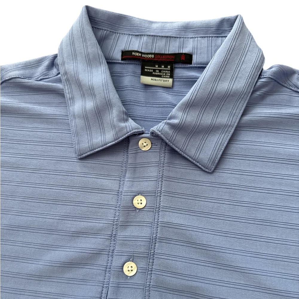 Vintage Tiger Woods Collection Polo Shirt Men’s Short Sleeve Light Blue Size Med